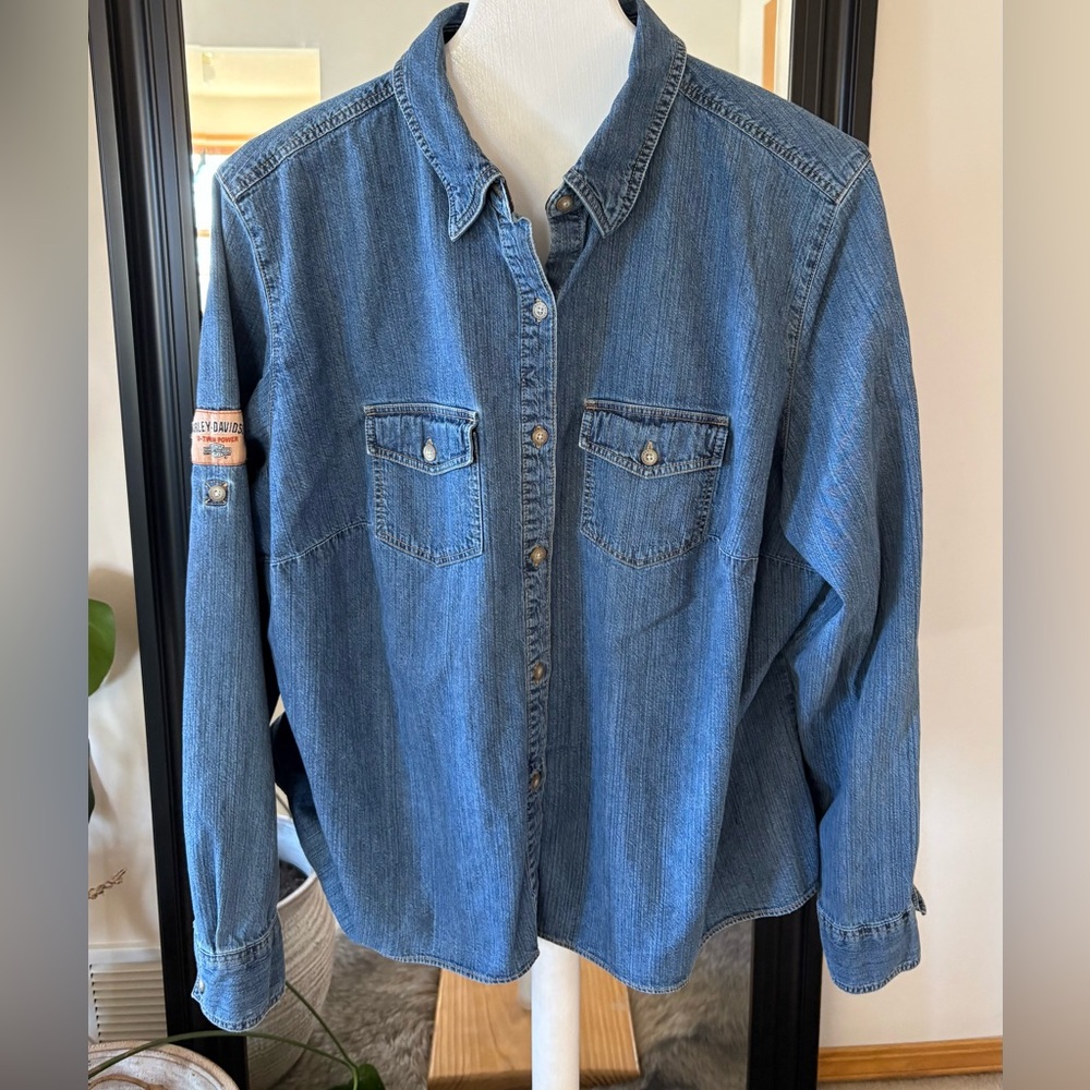 HARLEY DAVIDSON Women’s Long Sleeve Denim Shirt
